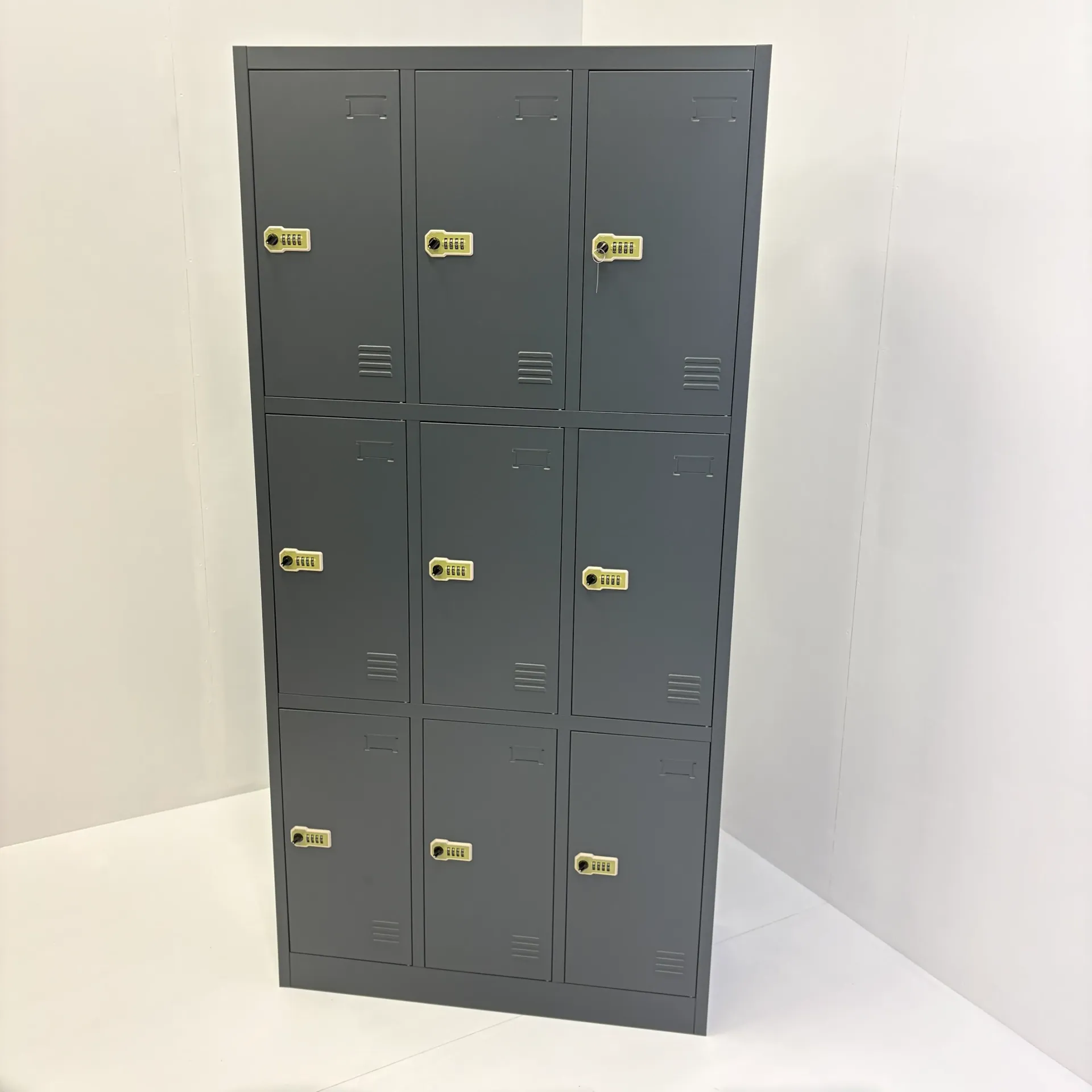 LockNLoad 9-Deurs Lockerkast 90x40x185cm Antracietgrijs