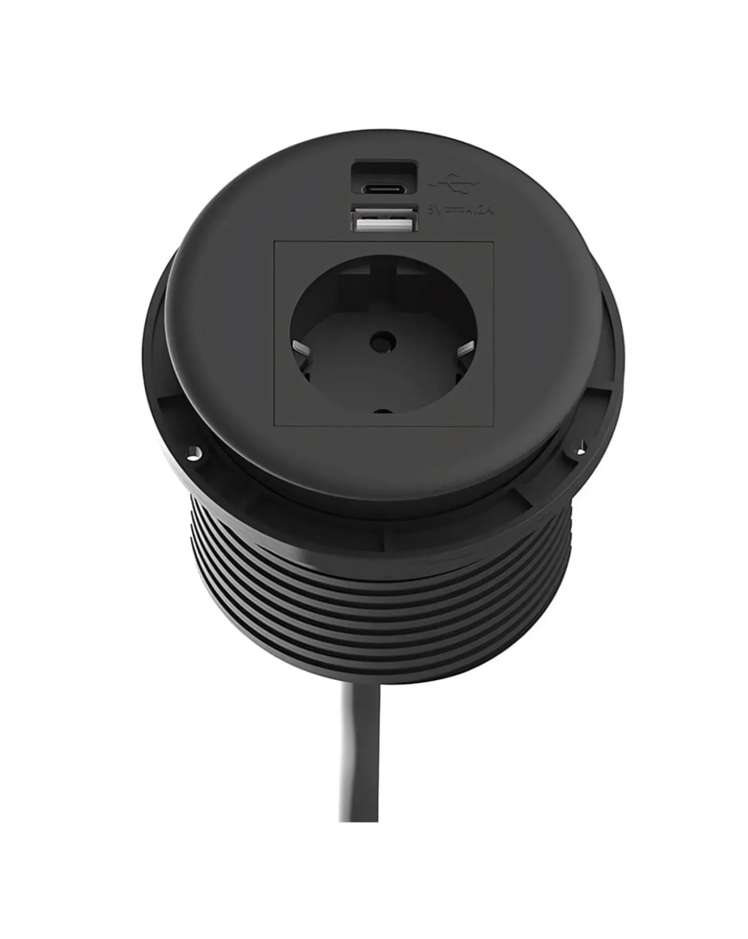 Stekkerdoos enkel 1X Stopcontact + USB Type A+C (5VDC 4.2A) met verlengsnoer